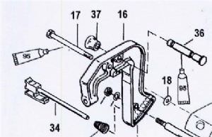 Mariner/mercury Thrust Rod 2.5and 3.3hp  (click for enlarged image)